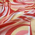 Silk chiffon fabric coupon with a multicoloured graphic print 1,50m or 3m x 1,40m