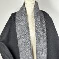 Mottled grey Reversible cashmere silk and linen fabric coupon  3m x 1.50m
