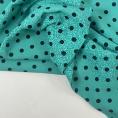 Coupon of polyester crepe green fabric with black point 1.50m or 3m x 1.40m