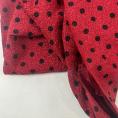 Coupon of polyester crepe red fabric with black point 1.50m or 3m x 1.40m