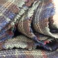 Green/blue/brown/red wine checked woolen suiting fabric 1,50m or 3m x 1,40m