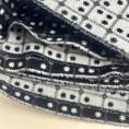 Coupon of double-sided woolen sheet fabric with gray and black domino pattern 1.50m or 3m x 1.40m