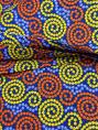 Coupon of fabric in 100% cotton with colorful purple and yellow wax print 3m or 1m50 x 1.40m