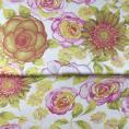 Silk chiffon fabric coupon with subtle flowers prints