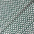 Green cotton voile fabric coupon with cream dots 1,50m or 3m x 1,40m