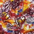 Red abstract viscose fabric coupon 1.50m or 3m x 1.40m