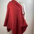 Blood red flecked virgin wool tweed fabric coupon 1,50m or 3m x 1,50m