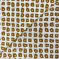 Coupon of silk fabric regular patterns brown 1,50m or 3m x 1,40m
