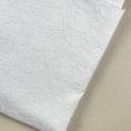 White fabric coupon in embroidery british leaf 1m50 or 3m x 1,40 m