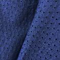 Blue embroidery anglaise fabric coupon 1m50 or 3m x 1,40m