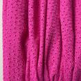Fuchsia pink embroidery anglaise fabric coupon 1m50 or 3m x 1,40m