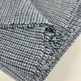 Coupon of black gray houndstooth wool flannel fabric 3m x 1.50m