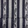 Striped cotton denim fabric coupon with irregular patterns 1.50m or 3m x 1.40m