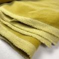 Coupon of mustard yellow smooth cotton velvet fabric 1.50m or 3m x 1.40m