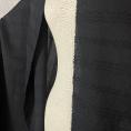 Linen and black cotton voile fabric with embroidered stripes 1,50m or 3m x 1,30m