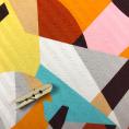 Abstract striped silk Jawhara fabric coupon 1.50m or 3m x 1.40m