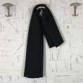 Coupon of black double wool crepe fabric coupon 3m x 1,30m