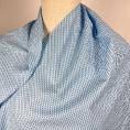 Blue cotton fabric coupon with 3m or 1m50 x 1,40m pattern