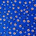 Blue cotton fabric coupon has flower pattern 3m or 1m50 x 1.40m