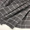 Brown and grey checked woolen suiting fabric 1,50m or 3m x 1,40m