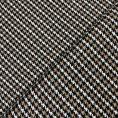 Brown, burgundy, black and off-white mini houndstooth wool suiting fabric 1,50m or 3m x 1,40m