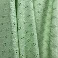 Mint green broderie anglaise fabric coupon with openwork pattern 1m50 or 3m x 1,40m