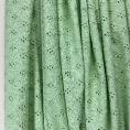Mint green broderie anglaise fabric coupon with openwork pattern 1m50 or 3m x 1,40m