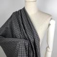 Mouse grey and brown checked cashmere fabric coupon 1,50m ou 3m x 1,50m