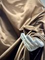 Brown duchess satin cotton and silk satin fabric coupon 1,50m or 3m x 1,40m