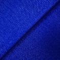 Royal blue wool and silk etamine fabric coupon with a chevron weave 3m x 1,40m