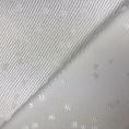 Off-white viscose jacquard satin fabric coupon with a discrete polka dot motif 1,50m or 3m x 1,40m