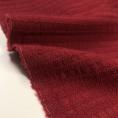Burgundy red pure wool fabric coupon with tone-on-tone textured embossed stripes 1.50m or 3m x 1.40m