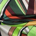 Satin viscose and coton twill fabric coupon with graphic design 1,50m ou 3m x 1,40m