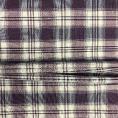 Cotton poplin fabric coupon with purple and white checks 1,50m or 3m x 1,50m