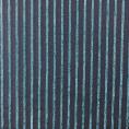 Cotton blend fabric coupon with velvet stripes in shades of blue 1.50m or 3m x 1.40m
