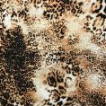 Coupon of cotton and elastane canvas fabric with leopard print 3m x 1,40m