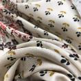 Cream coloured viscose fabric coupon with an Indian inspired multicoloured flower and paisley print 1,50m or 3m x 1,40m