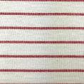 Natural red and white striped linen fabric coupon 3m x 1,40m
