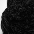 Black viscose and silk crushed velvet fabric coupon 1m50 ou 3 x 1,40m