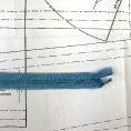 Invisible zip fastener in Gallic blue 50cm x 2cm