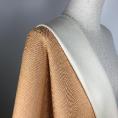 Reversible fine basketweave wool and cashmere fabric coupon in mottled orange / cream 3m or 1,50m x 1,50m