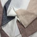 Wide-striped white, brown, beige and blue linen fabric coupon 1,50m or 3m x 1,40m