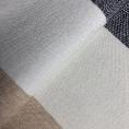 Wide-striped white, brown, beige and blue linen fabric coupon 1,50m or 3m x 1,40m