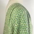 Coupon of light green cotton and silk fabric with beige background 1.50m or 3m x 1.40m