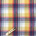 Coupon of multicolored checked brushed cotton twill fabric 3m x 1,10m
