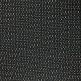 Coupon of georgette crepe fabric with geometric print on black background 3m x 1,40m