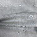 Linen fabric coupon with embroidered patterns baby blue mottled 1.50m or 3m x 1.40m