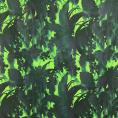 Coupon of cotton fabric  with palm tree print on fluorescent green background 3m x 1.40m