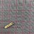 Woolen sheet fabric with pink edged checks on a grey mottled background 1.50m or 3m x 1.40m
