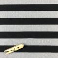 Mixed wool fabric coupon with grey and black stripes 1m50 or 3m x 1,40m